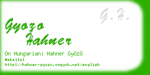 gyozo hahner business card